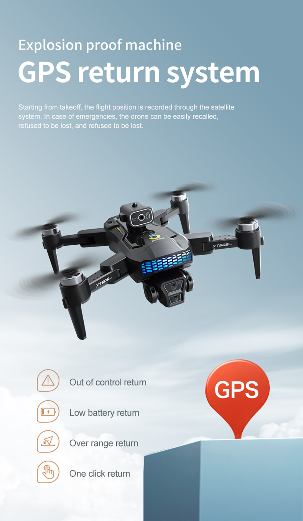 LSRC-XT505-GPS-5G-WiFi-FPV-mit-720P-HD-Dual-Kamera-Servo-Gimbal-360deg-Hindernisvermeidung-optischen-2018253-12